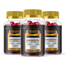 (3 Pack) Iron Booster Gummies, IronBooster Maximum Strength Performance Gummys, IronBooster All Naturals Gummy Supplement, Advanced Supplement, IronBooster Premium Wellness Gomitas (180 Gummies)