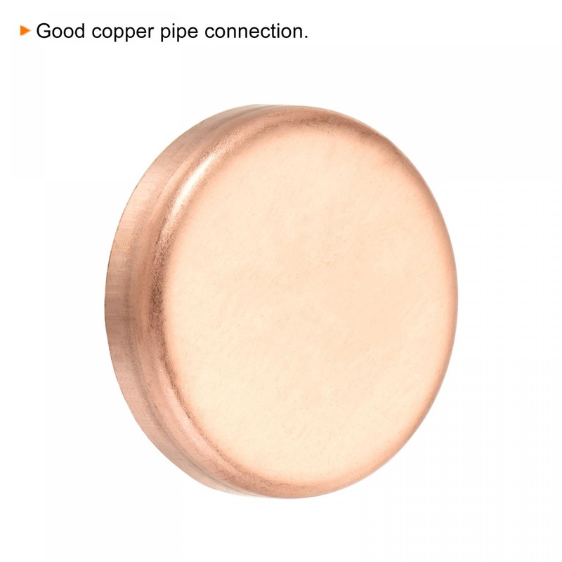sourcing map Copper End Cap Pipe Fitting Sweat Plug Connection