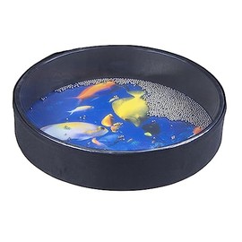 Fame 14 Inch Ocean Drum, Versatile Ritual Percussion, Wood with Plastic Fur, Relaxing Sea Sounds, Ideal as a Hand Drum or Shaker, Custom Colour