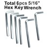 ZDingTech 6pcs 5/16 Allen Wrench sets,5/16" Hex Key Wrench set,allen