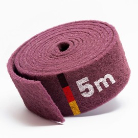 PICTORIS Abrasive fleece - Made in Germany - 5 m x 100 mm - grain 240 - extremely durable thanks to unique impregnation - sanding pad for wood, metal, stainless steel, etc.