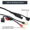 Motorcycle Solar SAE Quick Disconnect Extension Cable Adapter, Ring Terminal