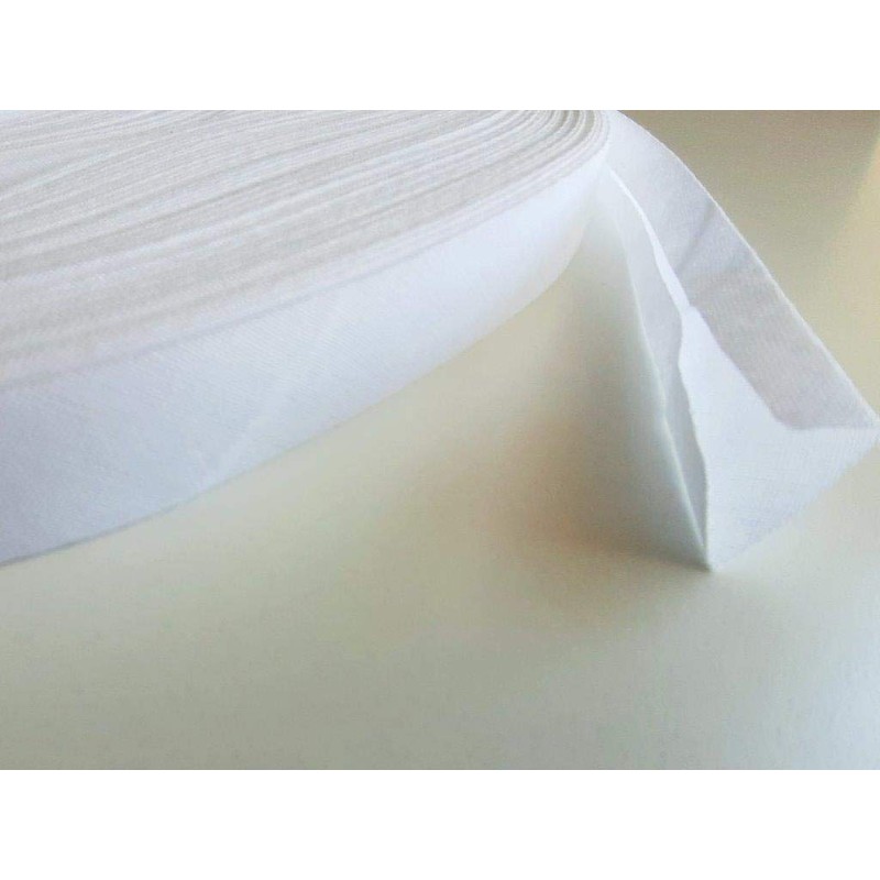 GGM - Nastro sbieco, 20 mm, 25 m, colore: Bianco