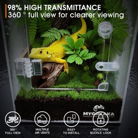 MYGIIKAKA Jumping Spider Enclosure Accessories, Tarantula Spider Box, Bug Cage, Praying Mantis Habitat Enclosure, Snail Insect Terrarium, Caterpillar Habitat (6x6x12 inch)