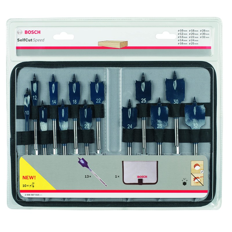 Bosch 2608587010 SELFcut Speed Set 13 pcs 10-32 mm