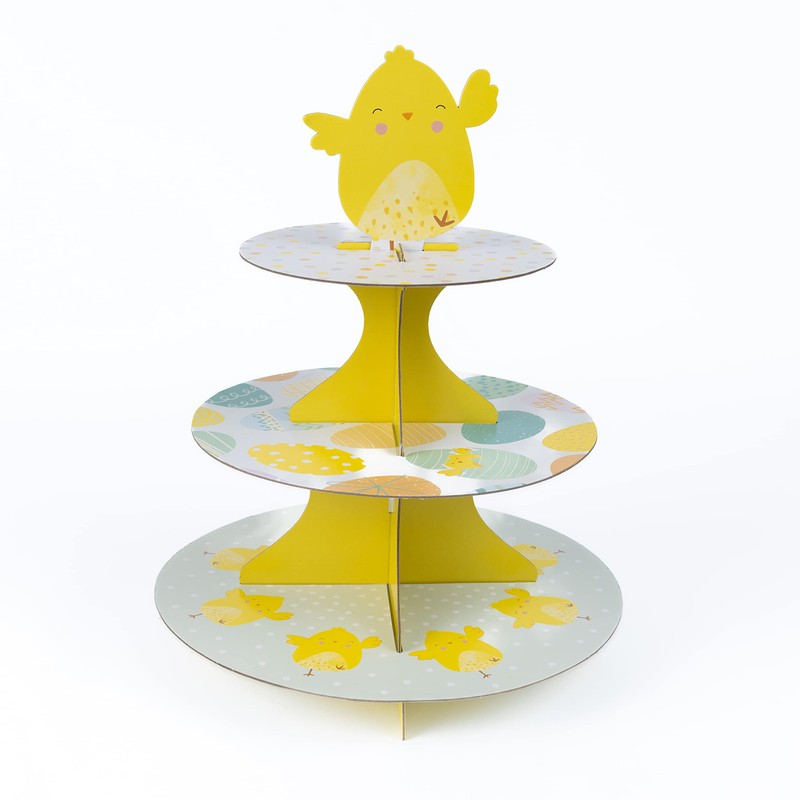 3 Tier Easter Cupcake Stand Muffin Holder Cardboard Egg Rack