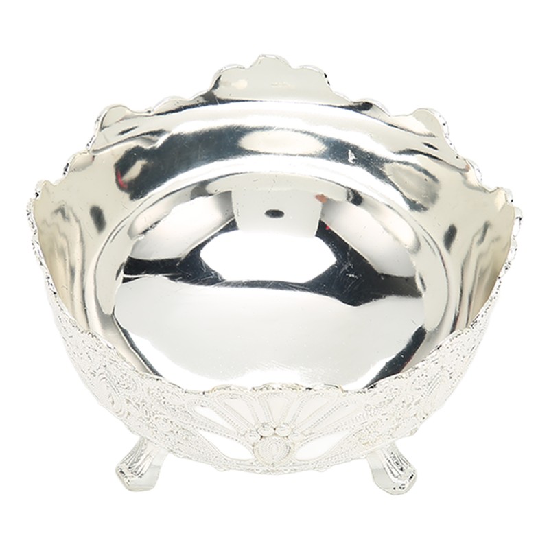 Serving Bowl European Style Retro Elegant Alloy Fruit Bowl for
