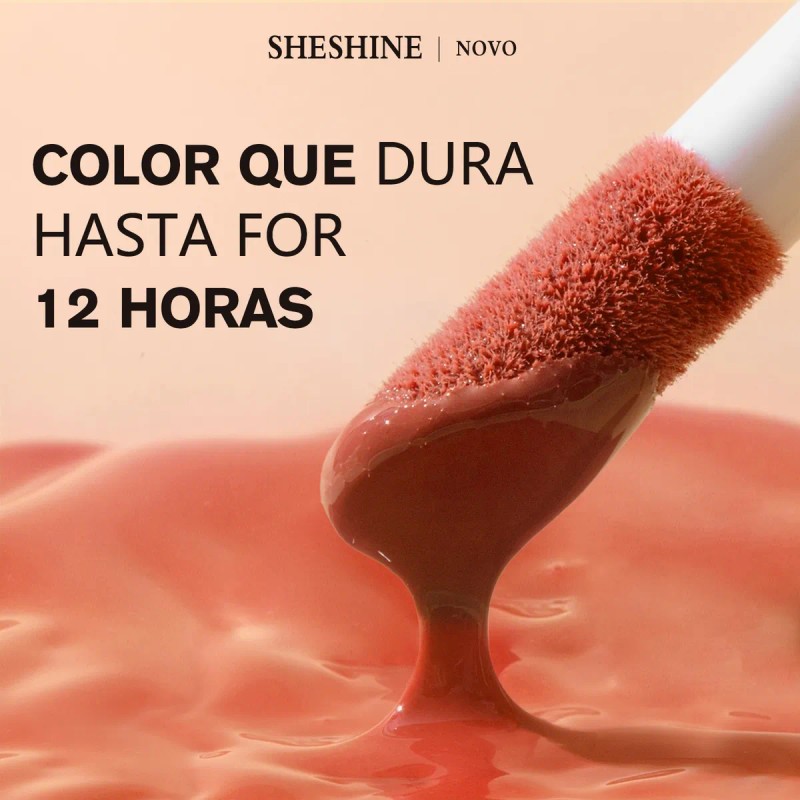 Sheshine2001 Novo Blush Líquido Luminoso Larga Duración Tono