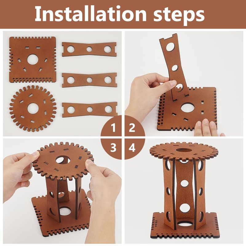 FINGERINSPIRE Wooden Kumihimo Braiding Discs Set 32 Slot Kumihimo Set