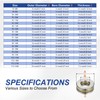 PATIKIL Thrust Ball Bearings 8x16x5 mm, 6 Pcs Chrome Steel