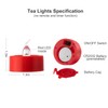 Windshell 24 PCS Real Red Flickering Flame Tea Lights(Red LED