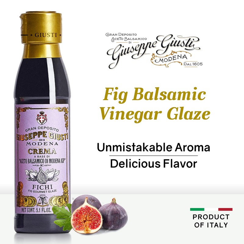 Giusti Fig Balsamic Vinegar Glaze Condiment – Italian Gourmet Balsamic