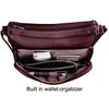 SILVERFEVER Medium Leather Handbag | Ladies Shoulder Bag | Organizer
