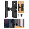 NIYATA 5 Pcs Black Illuminated 90 Degree Door Hook Lock