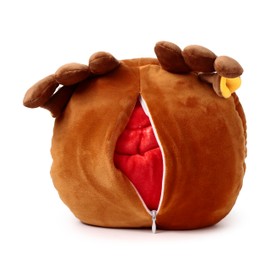 Puckator Blankeazzz Christmas Festive Friends Rudolph 2-in-1 Plush Travel Pillow & Blanket - Travel Long Haul Flight Plane Essentials Accessories For Flying Women Kids Soft Warm Cozy Blanket Blankets