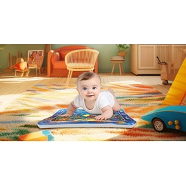 Edz Kidz Tummy Time Inflatable Water Filled Play Mat for Babies | Engaging Sensory Fun | 66cm x 50cm