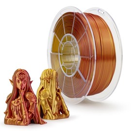 Ziro Tri-color/Co-Extrusion Silk PLA 3D Printer Filament 1.75mm:_(Tri-Color Silk) 'Red & Gold', 1kg spool