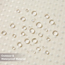 DFXSZ Outdoor Pillow Covers 20X20 Inch Set of 2 White Waffle Textured Polyester Pillow Covers Spring Summer Outdoor Waterproof Decor for Patio Furniture Garden 025C20