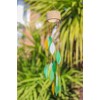 My Family House Glass Wind Chime - Spiral in Green