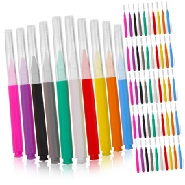 IWOWHERO 100pcs Interdental Brushes for Braces Ergonomic Toothpicks Portable Cleaning Oral Care Accessory for Thanksgiving and Christmas