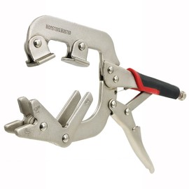 Monster & Master Welding Pipe Plier Clamp, Fast Release, C-Clamp Locking with Large V-Pads, 10 Inch, 1pcs, ATHUS-MM-WLP-S9