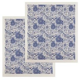 Briarwood Lane Blue and White Floral Swedish Dishcloth (2-Pack)