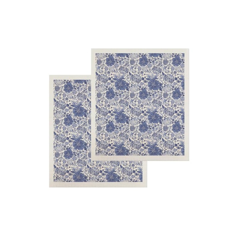 Briarwood Lane Blue and White Floral Swedish Dishcloth (2-Pack)
