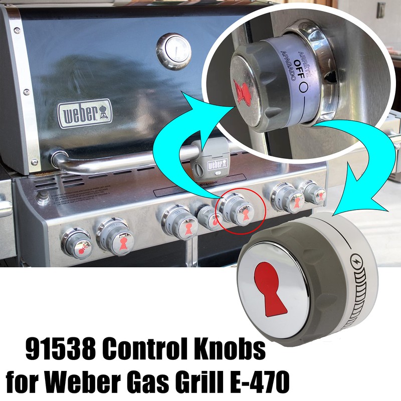 UYZO 91538 Lighted Control Knobs 2 Pack for Weber Summit