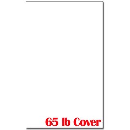 8 1/2" x 14" Bright White Colored Card Stock Legal Size - 100 Sheets Pack - 65lb Cover Cardstock