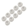 10 x White Rubber Toilet Seat 19mm Buffer Pads -