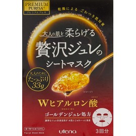 UTENA PREMIUM PURESA Premium Presa Luxurious Jello Sheet Mask W Hyaluronic Acid 3 Loads Face Pack 3 Sheets (x1)