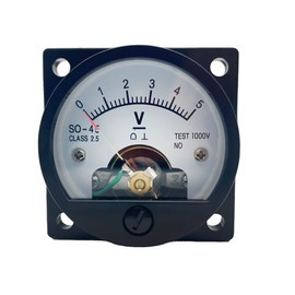 LEPEVNEY Analog Dial Panel Meter Voltmeter Gauge SO-45 Round Current Measuring Ammeter DC 5V