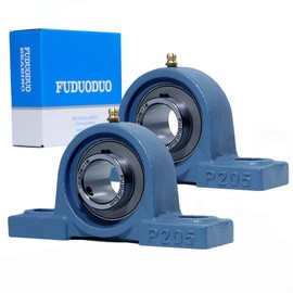 2 PCS Heavy Duty Pillow Block Mounted Ball Bearings 1 Inch Bore Solid Cast Iron Base UCP205-16 Pillow Bearings with Screw Lock Self Aligning Mounted Pillow Bearings