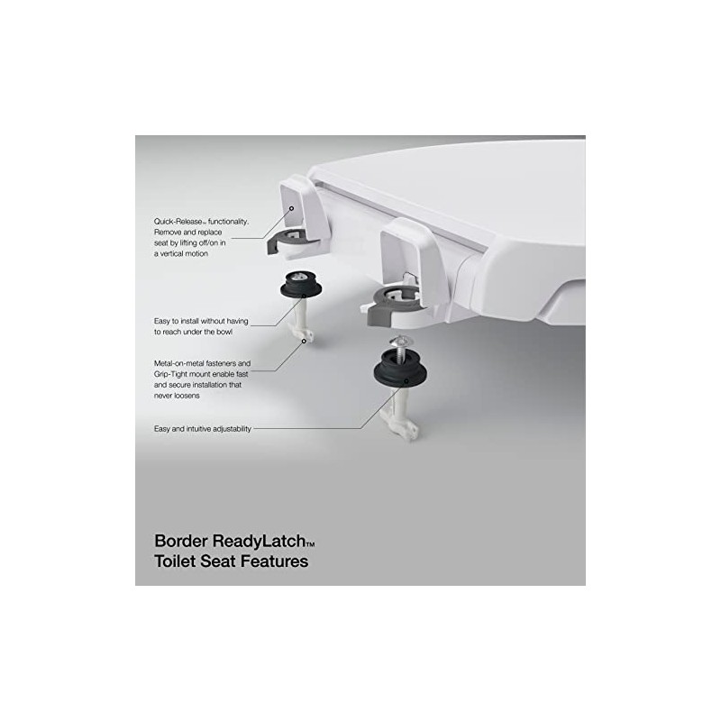 KOHLER FRENCH CURVE READYLATCH QC EB T SEAT, Ready Latch,