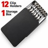 12 Pack Magnetic Alligator Clip Holders with Storage Box for