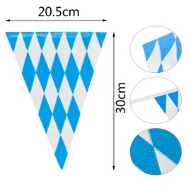 Lezevn Oktoberfest Bavarian Bunting Pennant Banner Flag Oktoberfest Bavarian Garland Octoberfest Party Supplies for Indoor Outdoor Parties (2)