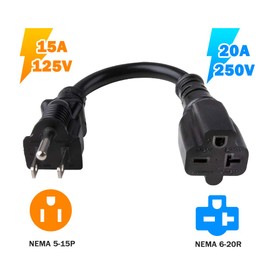 Morec NEMA 14-50 Splitter 50A 4 Prong Adapter NEMA 14-50P to (2) 14-50R Female Receptacle, 110V-240V Y Splitter for RV EV