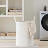 VIPOSCO Tall Laundry Basket, Large Dirty Clothes Hamper with Leather