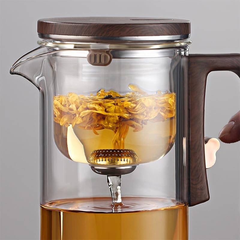 Enchanti Magic Tea Pot, 720ML Water Separation Glass Teapot with