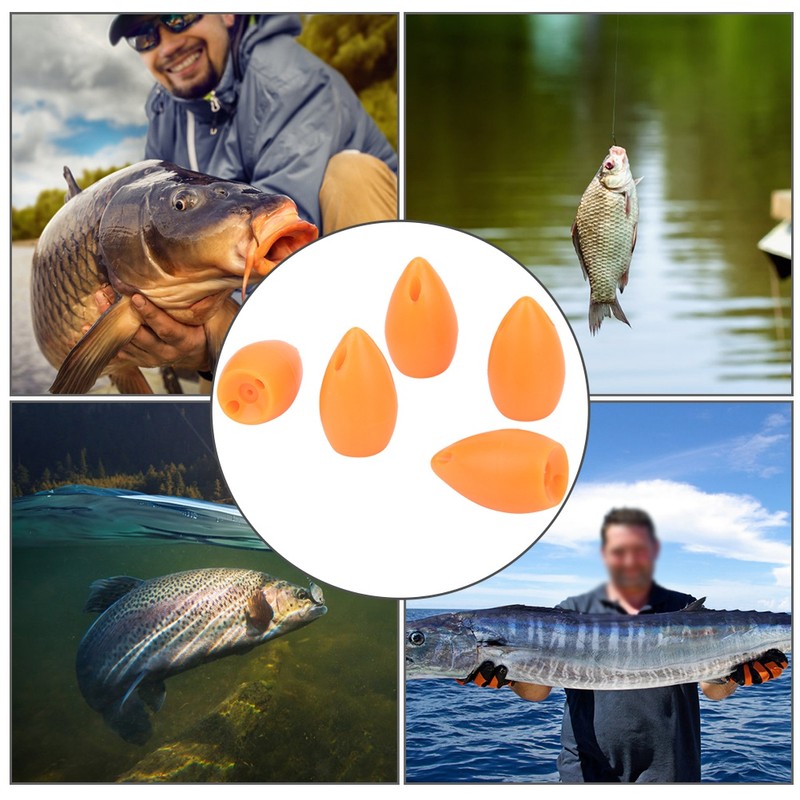 50Pcs Orange Floating Water Long Shot Assist Device Fly Hook