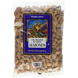 Trader Joe's Dry Roasted & Salted Almonds, Packaging May Differ - PACK OF 2