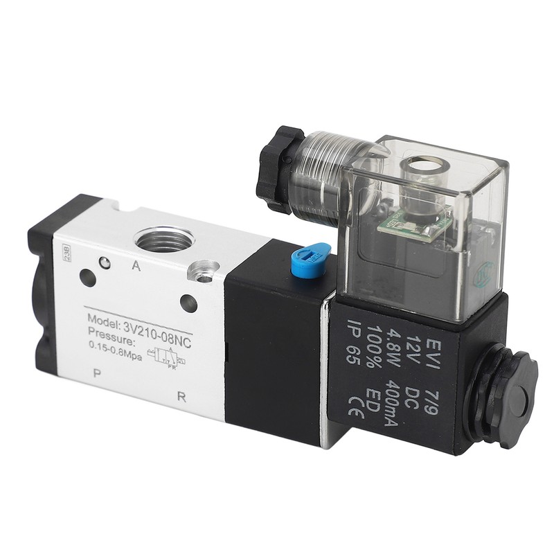 1/4in NPT Pneumatic Solenoid Valve 2 Position 3 Way IP65
