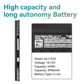 K KYUER K KYUER 44WH A41-D15 A42-D15 Laptop Akku f1r Medion Akoya E6411 E6412 E6412T E6415 E6416 E6417 E6418 E6421 E6422 E6424 Akoya P6653 P6655 P6656 P6657 P6659 P6660 P6670 Erazer P6661 P6679 D15D A31-D15
