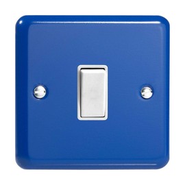 Varilight 1-Gang 10A 1- or 2-Way Rocker Light Switch Reflex Blue XY1W.RB
