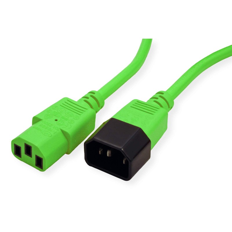 ROLINE Apparatus Connection Cable IEC 320 C14 - C13 Green