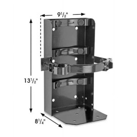 Heavy Duty 7" Inch Diameter Vehicle Fire Extinguisher Bracket - Black