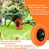 Pontuss Upgraded 16" Flat Free Wheelbarrow Wheels and Tires, 4.80/4.00-8