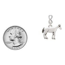 Delight Jewelry Silvertone Standing Horse Silvertone Infinity Post Earrings