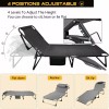 SLSY Folding Lounge Chair Bed Cot 4-Position Adjustable Patio Reclining
