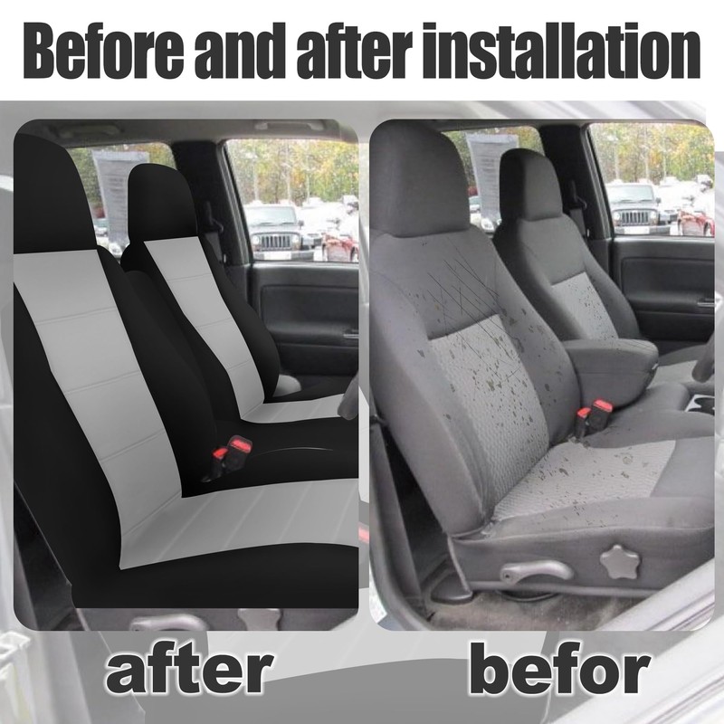 ESMING 60/40 Front Split Bench Seat Covers for Chevy Colorado